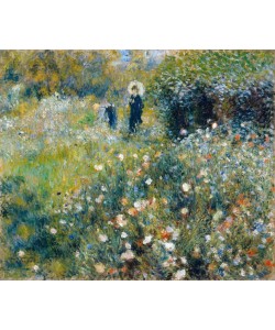 Pierre-Auguste Renoir, Femme avec parasol dans un jardin
