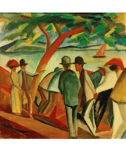 August Macke, Spaziergänger am See