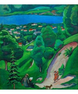 August Macke, Landschaft am Tegernsee