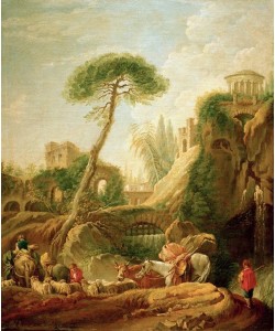 Francois Boucher, Phantasielandschaft bei Tivoli