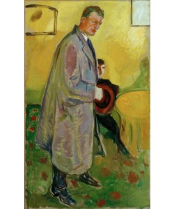 Edvard Munch, Selbstbildnis mit Mantel und Hut