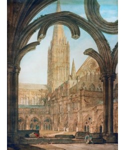 JOSEPH MALLORD WILLIAM TURNER, South view from the cloisters, Salisbury Cathedral