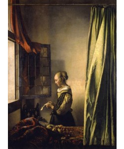 Jan Vermeer, Brieflesendes Mädchen am offenen Fenster