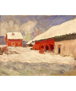 Claude Monet, Les Maisons rouges à Björnegaard (Norvege)