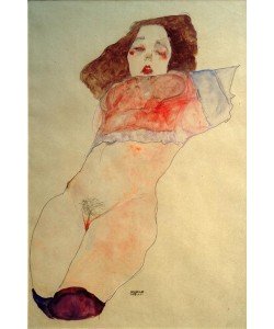Egon Schiele, Mädchen mit entblößtem Unterleib