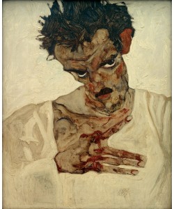 Egon Schiele, Selbstbildnis mit gesenktem Kopf