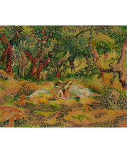 Henri Edmond Cross, Deux femmes nues sous un chêneliège