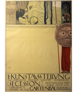 Gustav Klimt, Plakat für die ‘I. Ausstellung der Secession’ (zensiert) 