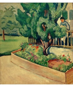 August Macke, Vor dem Haus in Tegernsee I