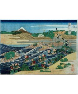 Katsushika Hokusai, Berg Fuji, gesehen von Kanaya an der Tôkaidô-Straße