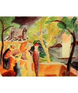 August Macke, Spaziergänger am See