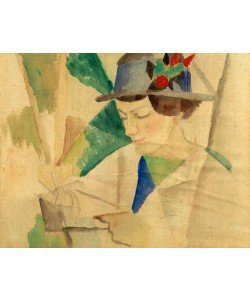 August Macke, Die Frau des Malers, lesend