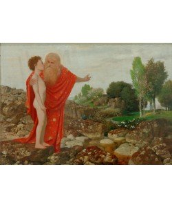 Arnold Böcklin, Gottvater zeigt Adam das Paradies