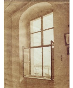 Caspar David Friedrich, Blick aus dem Atelier des Künstlers (linkes Fenster)