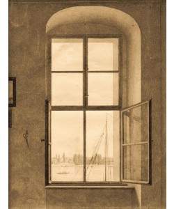 Caspar David Friedrich, Blick aus dem Atelier des Künstlers (rechtes Fenster)