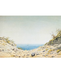 Caspar David Friedrich, Blick durch eine Ufersenkung auf das Meer