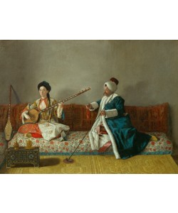 Jean-Étienne Liotard, M. Levett et Mlle. Hélène Glavany en costume turc