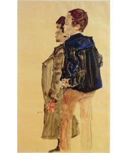 Egon Schiele, Rückenansicht zweier Knaben