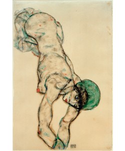 Egon Schiele, Frauenakt mit grüner Haube