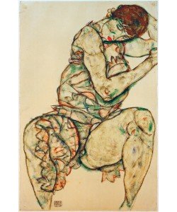 Egon Schiele, Sitzender Halbakt