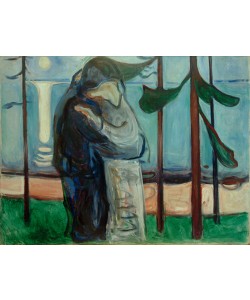 Edvard Munch, Der Kuss am Strand im Mondschein