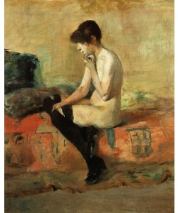 Henri de Toulouse-Lautrec, Étude de nu. Femme assise sur un divan