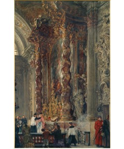 Adolph von Menzel, Der Hochaltar der Damenstiftskirche in München 