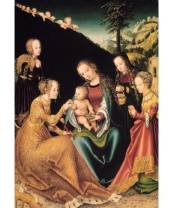 Lucas Cranach der Ältere, Verlobung der Heiligen Katharina (Die