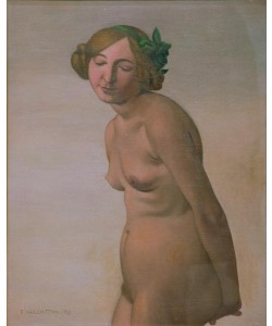 Felix Vallotton, Weiblicher Akt mit grüner Haarschleife