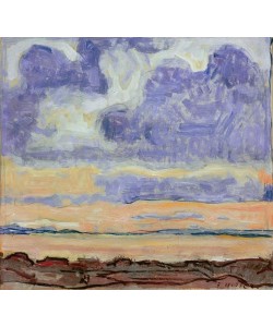 Ferdinand Hodler, Abendhimmel am Genfer See (Blick über den Genfer See)