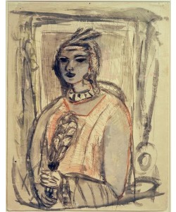 Max Beckmann, Quappi mit Kopfputz