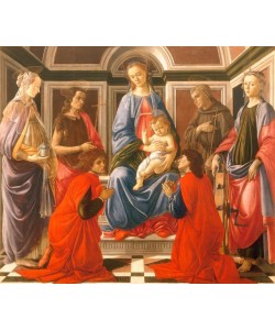 Sandro Botticelli, Thronende Madonna mit dem Kinde und