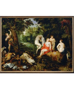 Jan Brueghel der Ältere, Rast der Diana nach der Jagd