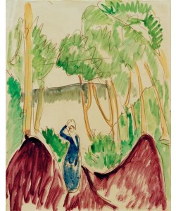Ernst Ludwig Kirchner, Frau in den Dünen auf Fehmarn