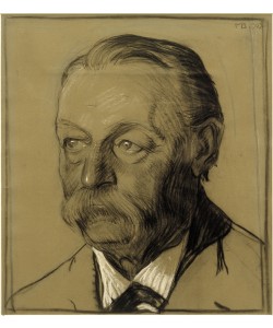 Max Beckmann, Porträt des Onkels Friedrich Beckmann, Halbprofil nach Links