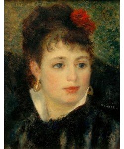 Pierre-Auguste Renoir, Frau mit Rose
