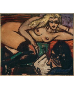 Max Beckmann, Der Brief, Liegender Halbakt