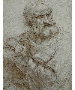 Leonardo da Vinci, Halbfigur eines Apostels (Petrus (?) )