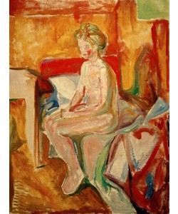 Edvard Munch, Sitzender Akt auf der Bettkante