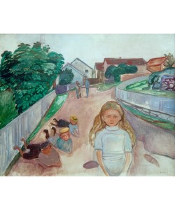 Edvard Munch, Spielende Kinder auf der Straße in Asgardstrand