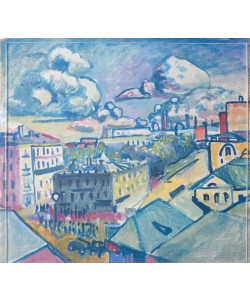 Wassily Kandinsky, Zubowsky-Platz in Moskau vom Fenster aus