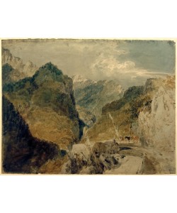 JOSEPH MALLORD WILLIAM TURNER, The Pic de l'Oeillette, Gorges du Guiers Mort, looking back to St Laurent du Pont