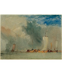 JOSEPH MALLORD WILLIAM TURNER, Near Nantes: Loire Barges in the Gust of a Wind