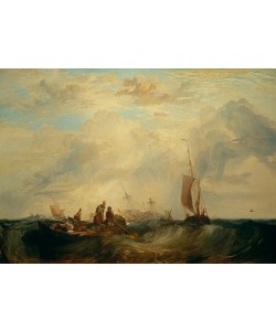 JOSEPH MALLORD WILLIAM TURNER, Entrance of the Meuse: Orange-Merchant on the Bar, Going to Pieces