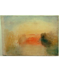 JOSEPH MALLORD WILLIAM TURNER, River Scene: Sunset