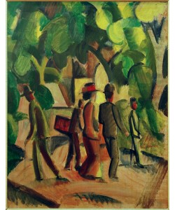 August Macke, Promenade in Braun und Grün