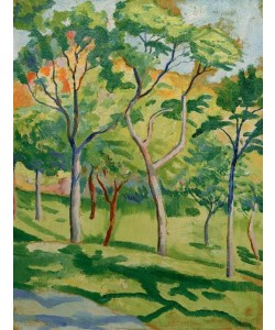 August Macke, Bäume in der Wiese