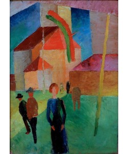 August Macke, Beflaggte Kirche