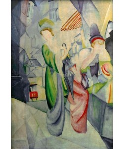 August Macke, Helle Frauen vor dem Hutladen