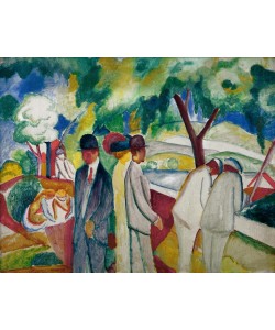 August Macke, Spaziergänger (Großer heller Spaziergang)